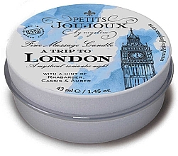Fragrances, Perfumes, Cosmetics Rhubarb & Amber Massage Candle - Petits JouJoux Mini A Trip To London