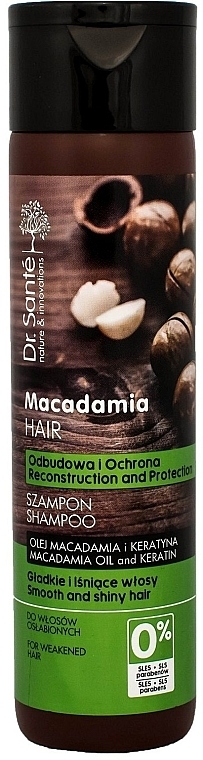 Restore and Protect Shampoo with Macadamia Oil & Keratin - Dr. Sante Macadamia Hair — photo N1