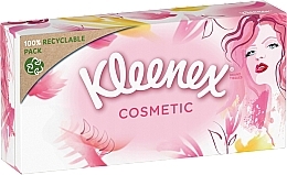 Paper Tissues in Box "Cosmetic", 80 pcs, design 2 - Kleenex — photo N4