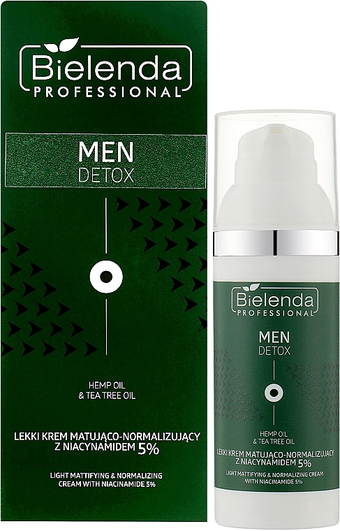 Face Cream with 3% Glycolic Acid - Bielenda Professional Men Detox — photo N2