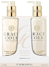 キット - Grace Cole Nectarine Blossom & Grapefruit Hand Care Duo Set (h/wash/300ml + h/lot/300ml) — photo N1