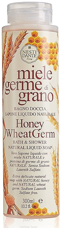 Honey & Wheat Shower Gel - Nesti Dante Honey Wheatgerm, Natural Bath & Shower Gel — photo N1