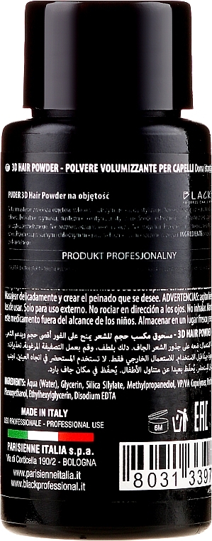 Volume Hair Powder - Black Professional Line 3D Hair Powder — photo N3