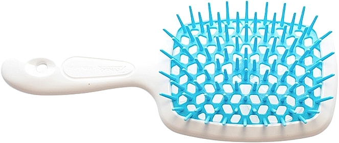 Hair Brush, white and blue - Janeke Superbrush Small The Original — photo N2