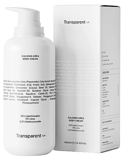 Soothing Body Cream - Transparent Lab Calming Urea Body Cream — photo N1