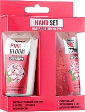 Fragrances, Perfumes, Cosmetics Set - Velta Cosmetics Cleanness+ Hand Set Pink Bloom (h/gel/50ml + h/cr/50ml)