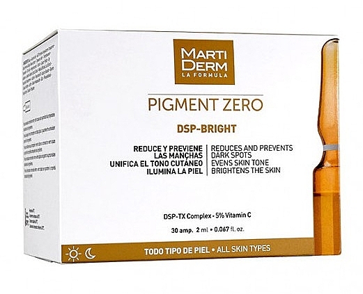 Facial Ampoules - Martiderm Pigment Zero DSP-Bright — photo N1