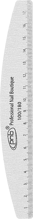 Nail File 100/180 Grey, semicircle - PNB — photo N3
