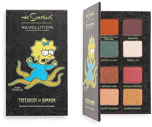 Mini Eyeshadow Palette Alien Maggie - Makeup Revolution The Simpsons Treehouse of Horror Mini Eyeshadow Palette Alien Maggie — photo N7