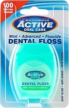 Fragrances, Perfumes, Cosmetics Mint & Fluorine Dental Floss - Beauty Formulas Active Oral Care Dental Floss Mint Waxed + Fluor 100m 