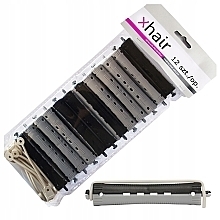 Fragrances, Perfumes, Cosmetics Cold Perm Rods, d16 mm, gray-black, 12 pcs. - Xhair