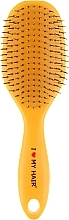 Hair Brush "Spider", 12 rows, glossy, yellow - I Love My Hair — photo N11