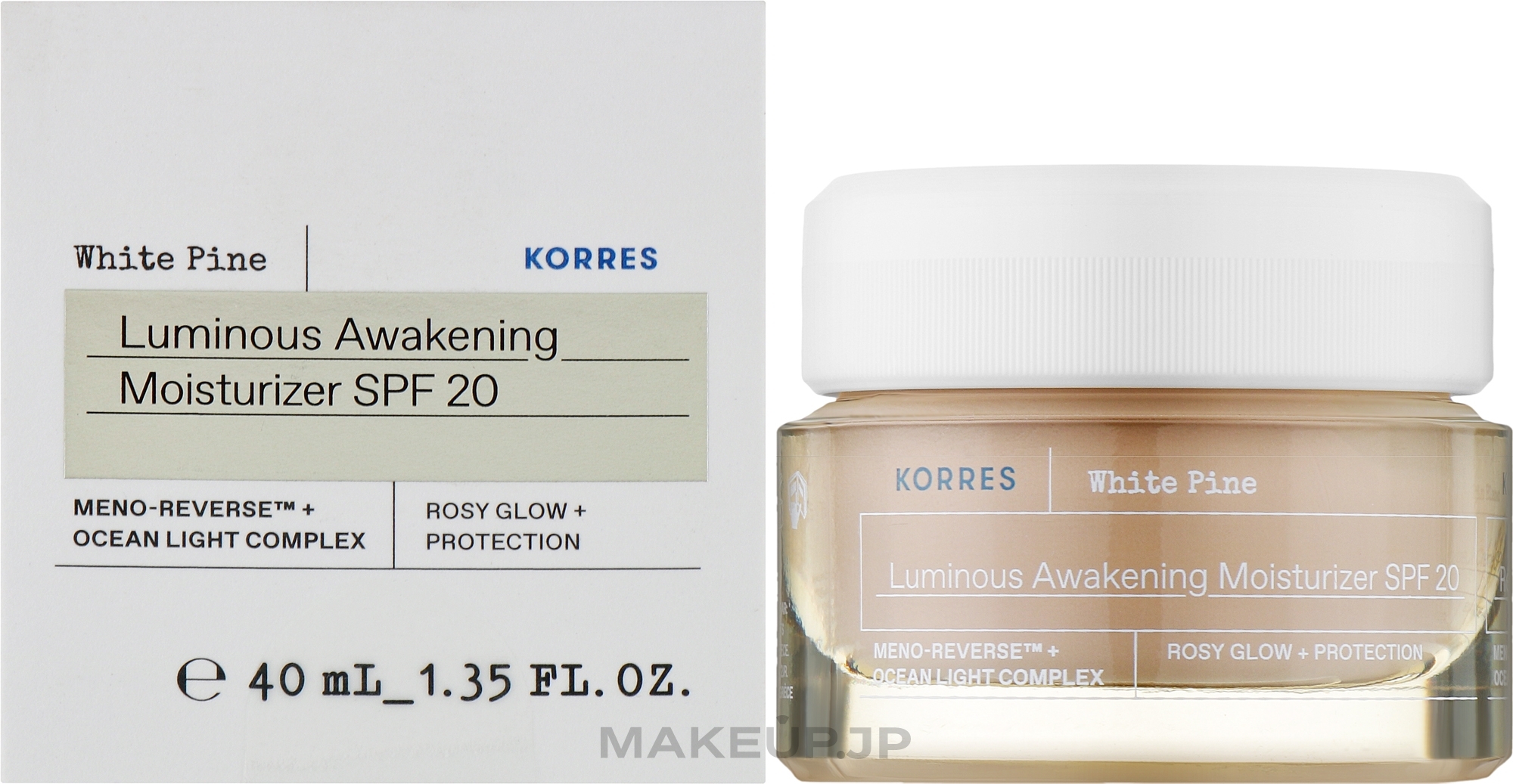 Moisturizing Day Cream with SPF20 - Korres White Pine Luminous Awakening Moisturizer SPF20 — photo 40 ml