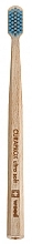 Fragrances, Perfumes, Cosmetics Wooden Toothbrush with Blue Bristles - Curaprox Ultra Soft Toothbrush CS Wood