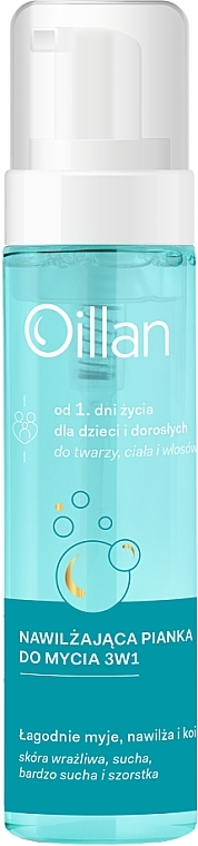 Face, Body and Hair Cleansing & Moisturizing Foam - Oillan — photo N1