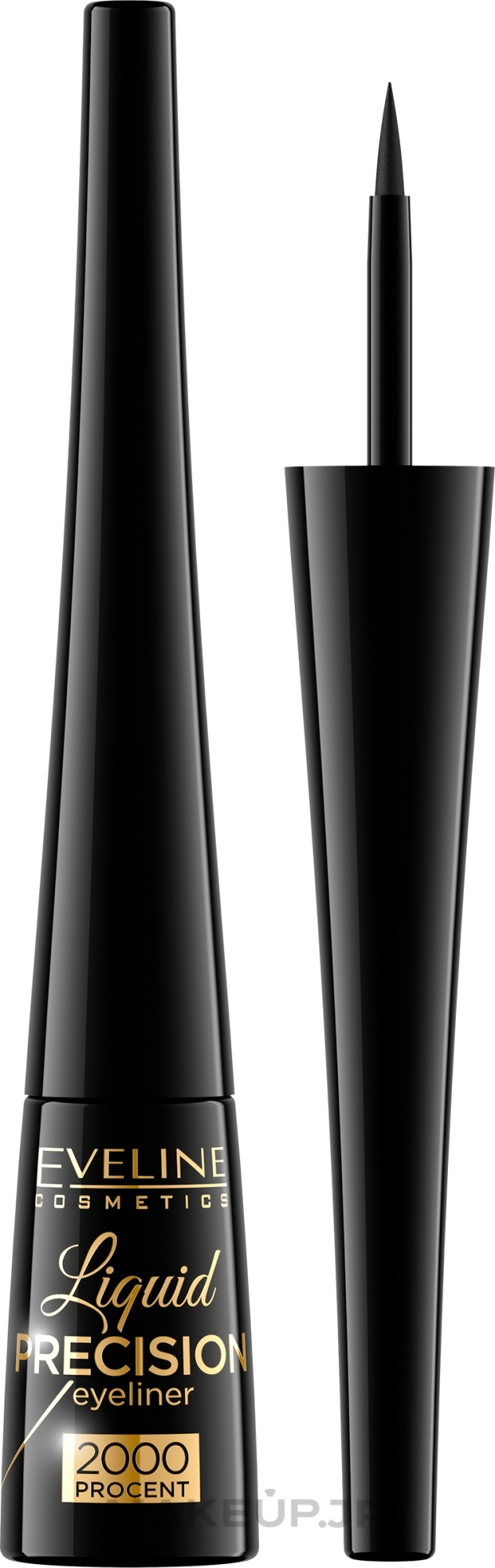 Waterproof Eyeliner - Eveline Cosmetics Liquid Precision Eyeliner 2000 Procent Waterproof — photo Black
