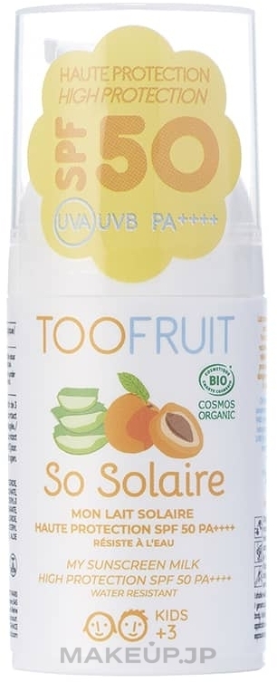 Apricot & Aloe Vera Sunscreen Body Milk - Toofruit Protection Sunscreen Milk SPF 50 — photo 30 ml