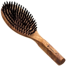 Fragrances, Perfumes, Cosmetics Olive Wood Styling Brush, boar bristles - Hydrea London Olive Wood Styling Hair Brush Pure Boar Bristle