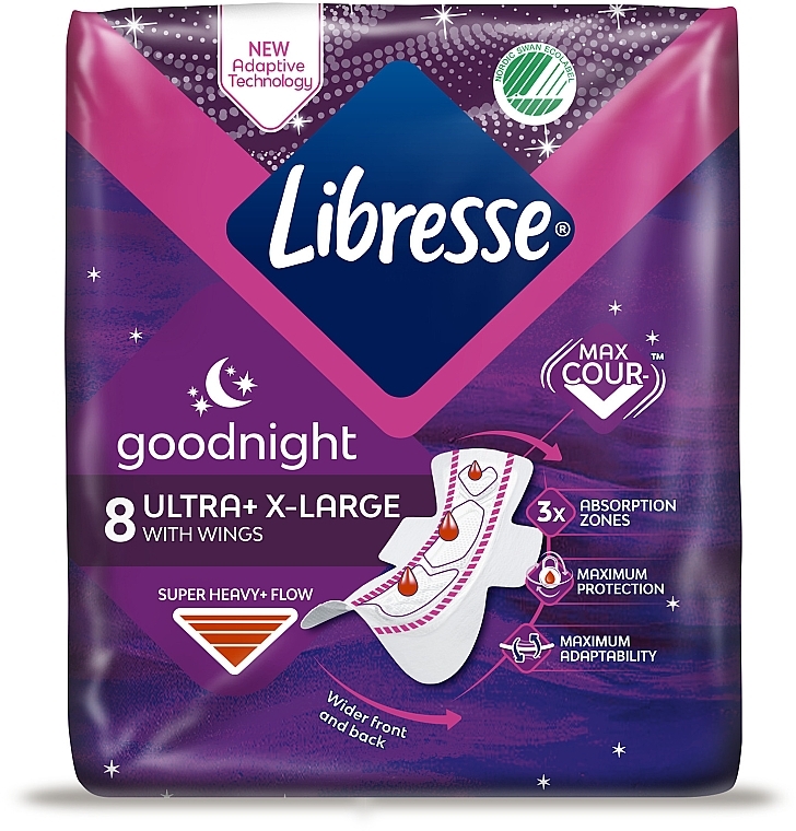 Sanitary Pads, 8 pcs - Libresse Ultra Thin Goodnight Extra Soft — photo N2