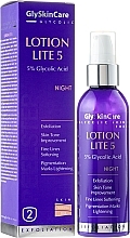 Fragrances, Perfumes, Cosmetics Night peeling Emulsion 5 % for Normal and Oily Skin - GlySkinCare Lotion Lite 5