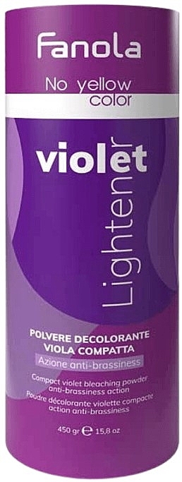 Brightening Purple Powder - Fanola No Yellow Violet Lightener Powder — photo N1