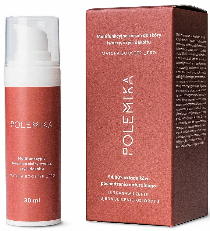 Multifunctional Face, Neck & Décolleté Serum - Polemika Matcha Booster Pro — photo N1