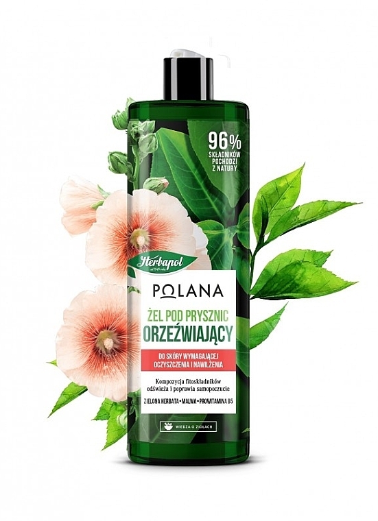 Refreshing Green Tea & Mallow Shower Gel - Polana — photo N1