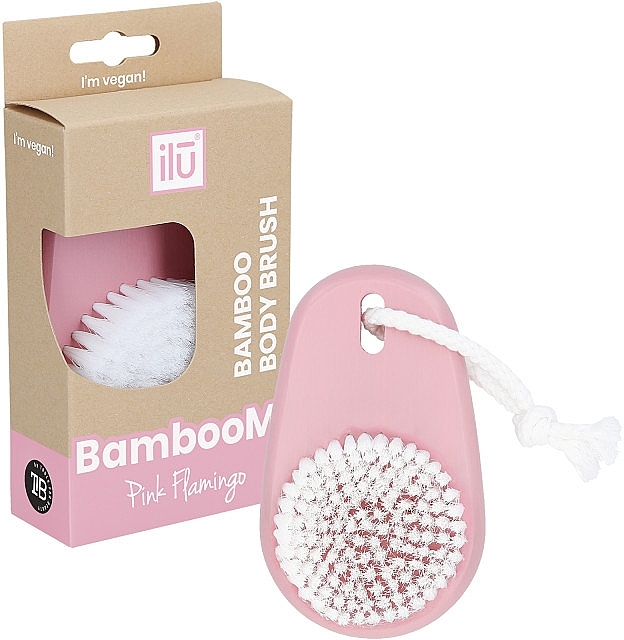 Pink Flamingo Body Brush - Ilu Bamboo Body Brush — photo N1