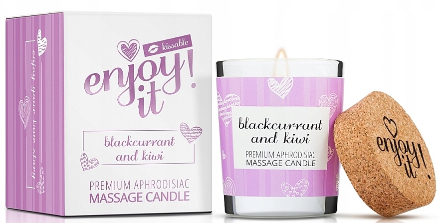 Massage Candle "Black Currant & Kiwi" - Magnetifico Enjoy it! Massage Candle Blackcurrant & Kiwi — photo N2