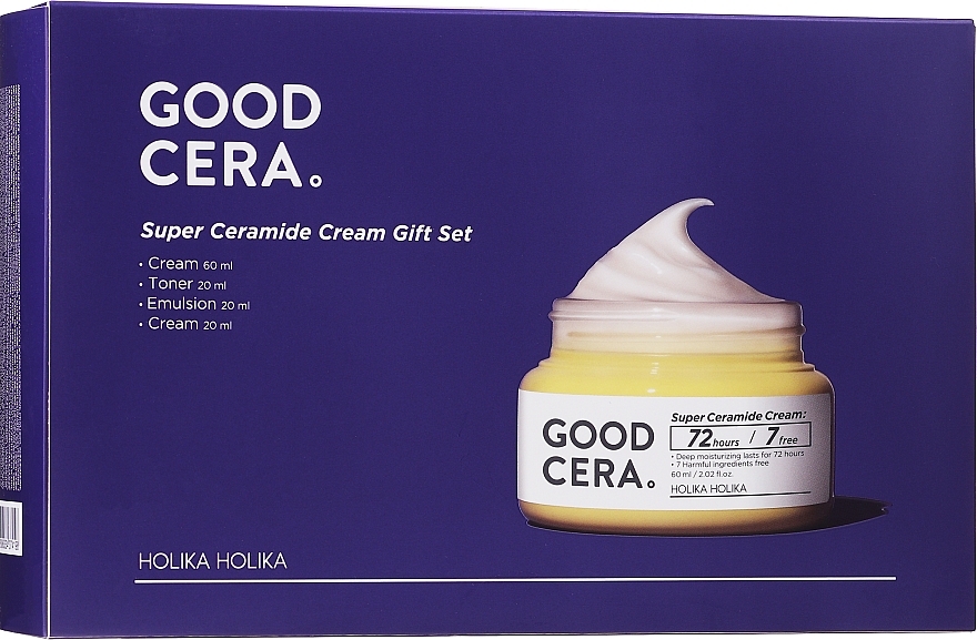 Set - Holika Holika Good Cera Cream Sensitive Gift Set (cr/60ml + toner/20ml + em/20ml + cr/20ml) — photo N8