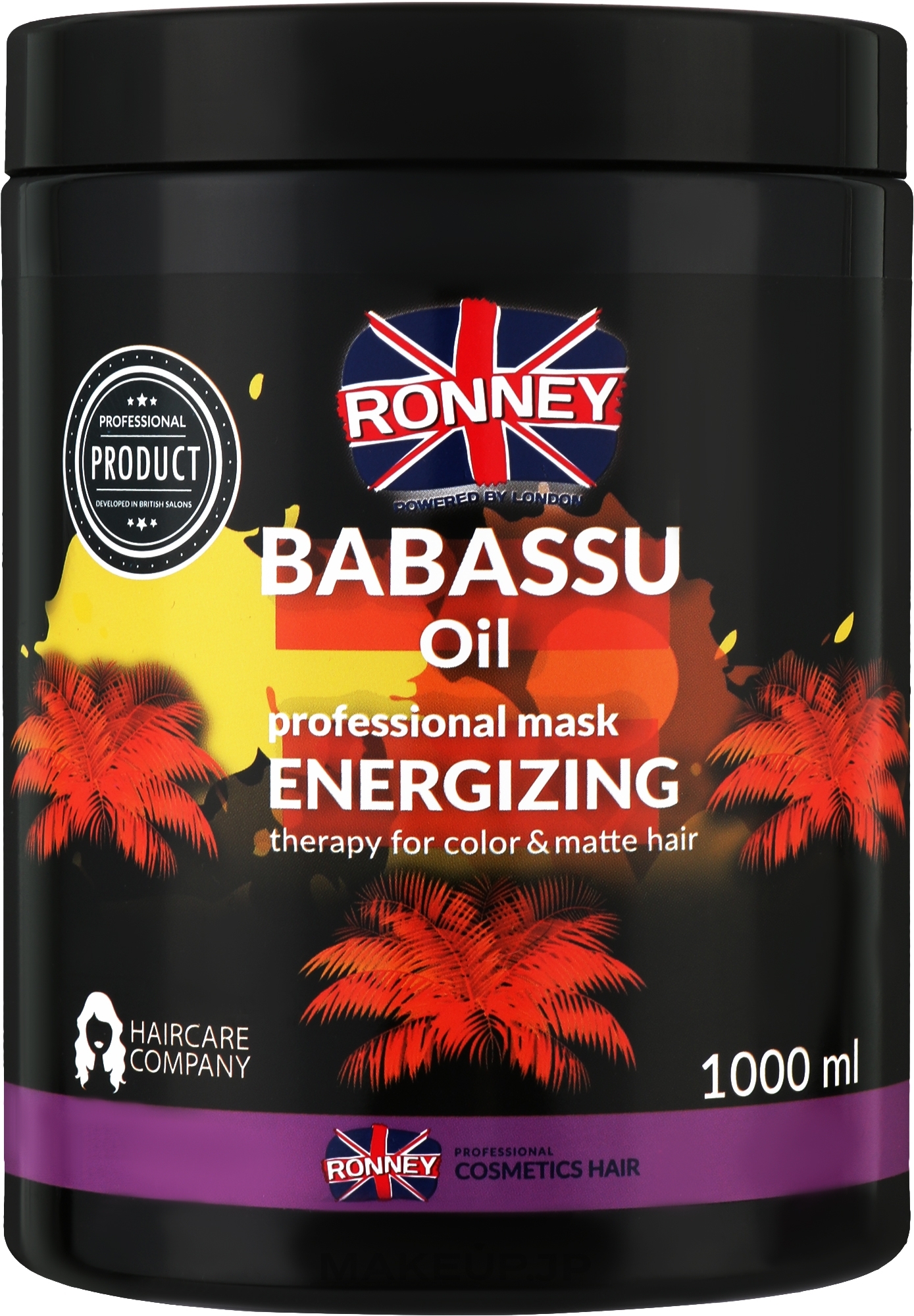 Color-Treated Hair Mask - Ronney Mask Babassu Oil Energizing Therapy — photo 1000 ml