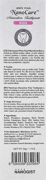 Kids Toothpaste - VitalCare White Pearl NanoCare Kids Strawberry Toothpaste — photo N3