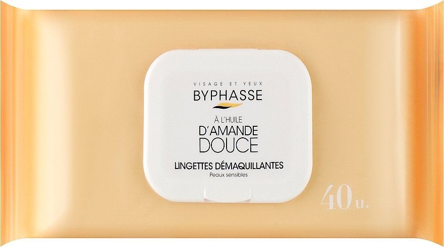 Makeup Remover Wipes - Byphasse Make-up Remover Sweet Almond Oil Wipes — photo N3