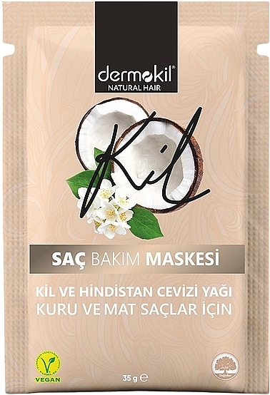 Coconut Oil Mask for Dry Hair - Dermokil Clay and Coconut Hair Mask — photo N3