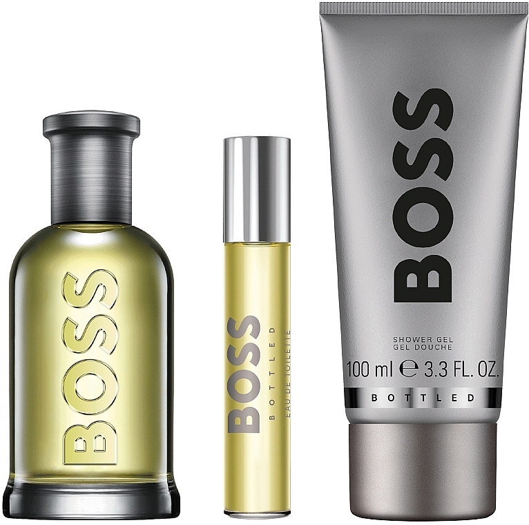 BOSS Bottled - Set (edt/100ml+sh/gel/100ml+edt/10ml) — photo N1