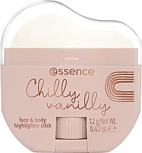 Fragrances, Perfumes, Cosmetics Face & Body Highlighter - Essence Chilly Vanilly Face & Body Highlighter Stick