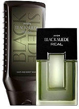 Fragrances, Perfumes, Cosmetics Avon Black Suede Real - Set (edt/75ml + sh/gel/250ml)