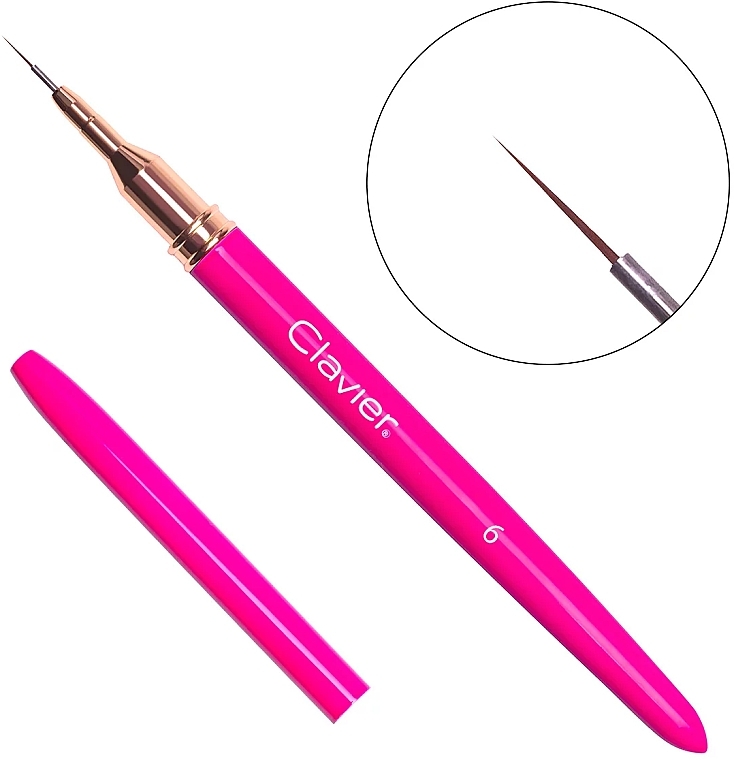 Decor Brush, 6 mm, No. 01 - Clavier Magenta  — photo N1