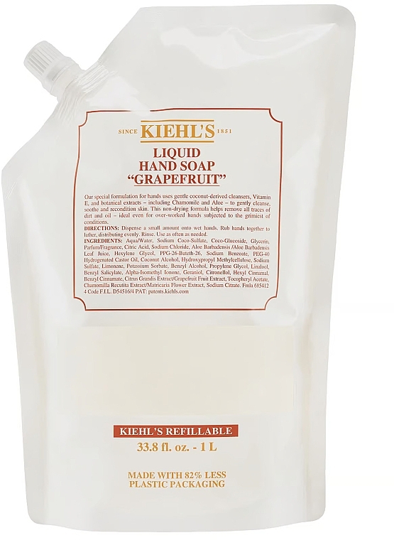 Grapefruit Liquid Hand Soap - Kiehl's Liquid Hand Soap Grapefruit (refill) — photo N1