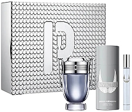 Paco Rabanne Invictus - Set (edt/100 ml + deo/150 ml + edt/10 ml) — photo N1