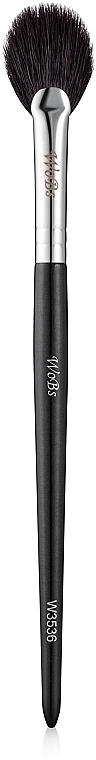 Eyeshadow & Highlighter Fan Brush W3536, goat fiber - Wobs — photo N1