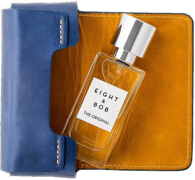 Bottle Case, dark blue - Eight & Bob Navy Blue Leather — photo N8