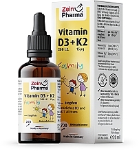 Fragrances, Perfumes, Cosmetics Vitamin D3 + K2 Dietary Supplement Drops - ZeinPharma Vitamin D3 + K2 Family Drops