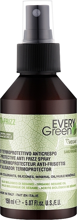 Cream-based Moisturizing Thermoprotector Spray - Every Green Anti-Frizz Heat-Protective Spray — photo N1