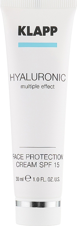 Hyaluronic Acid Moisturizing Cream SPF 15 - Klapp Cosmetics Hyaluronic Face Protection — photo N2
