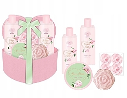 Fragrances, Perfumes, Cosmetics Set, 5 products - Aurora Pink Heart Gift Set