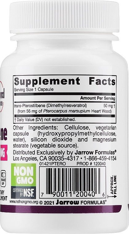 Trans-Pterostilbene - Jarrow Formulas Trans-Pterostilbene, 50 mg — photo N2