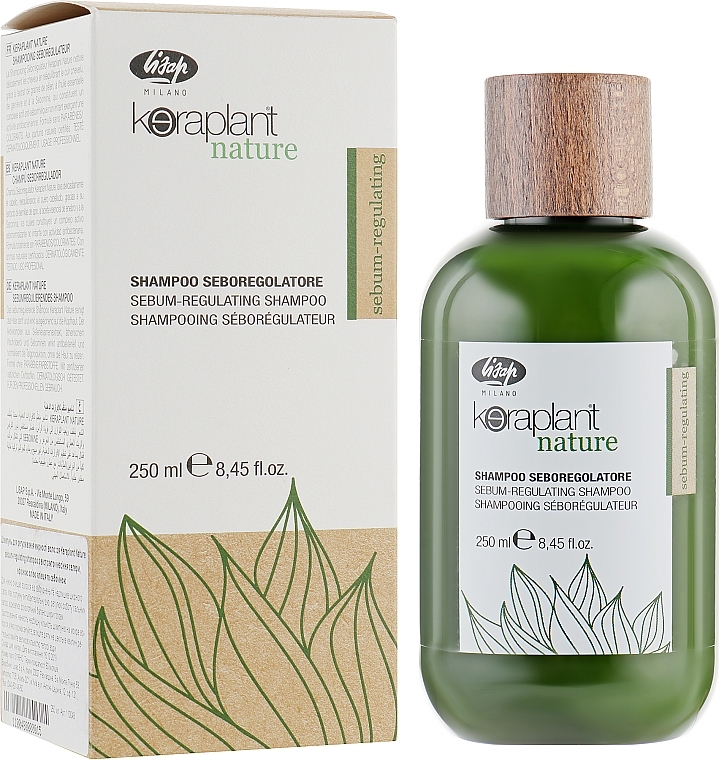 Oil-Control Shampoo - Lisap Keraplant Nature Sebum-Regulating Shampoo — photo N4