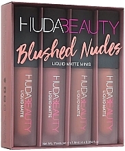 Fragrances, Perfumes, Cosmetics Set - Huda Beauty Blushed Nudes Liquid Matte Minis (4 x lipstick/1.9ml)