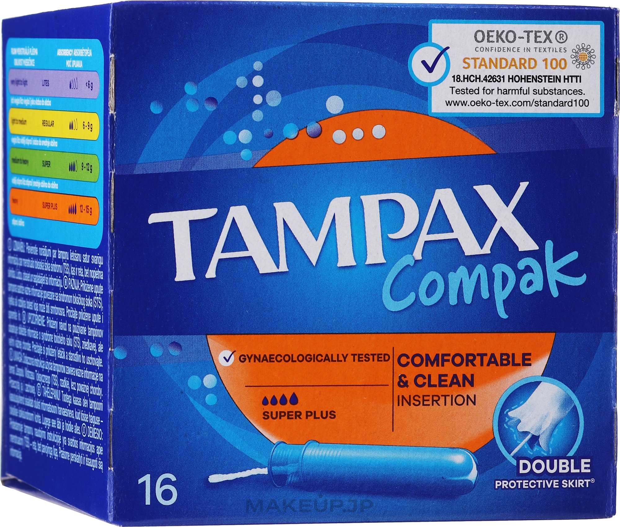 Tampons with Applicator, 16 pcs - Tampax Compak Super Plus — photo 16 ЊВ.